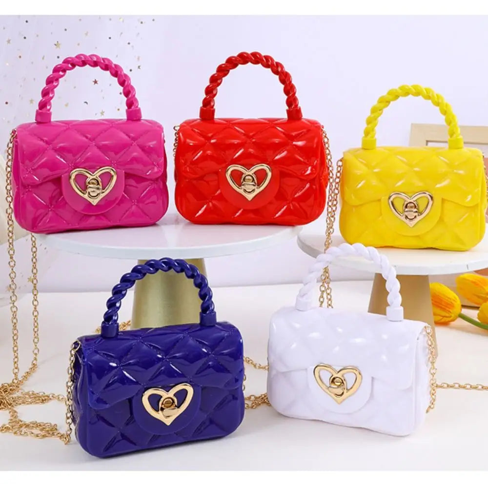 PU Mini Shoulder Bags Heart Coin Wallets Handbags