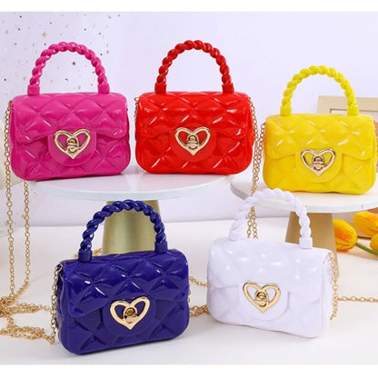 PU Mini Shoulder Bags Heart Coin Wallets Handbags