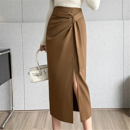 High Waist Mid Length Pencil Skirts