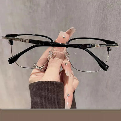 Square Anti Blue Light Presbyopia Eyeglasses Reading Glasses