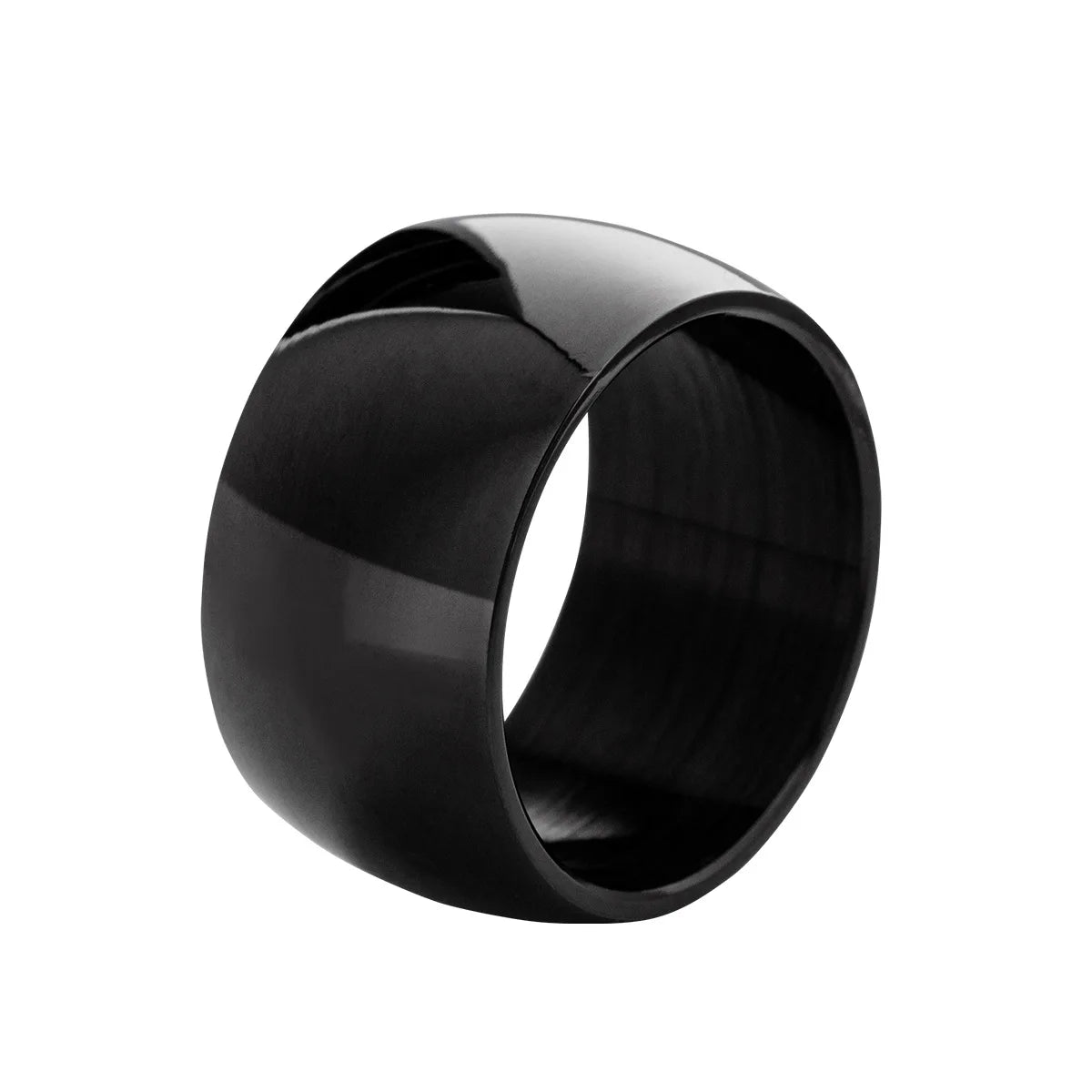 12mm Smooth Stainless Steel Classic Gold Couple Rings