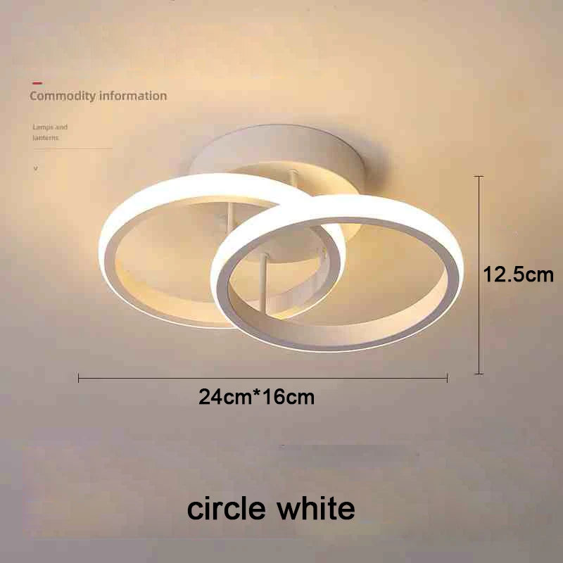 LED Ceiling Light 2 Rings Creative Design