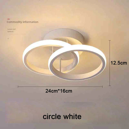 LED Ceiling Light 2 Rings Creative Design