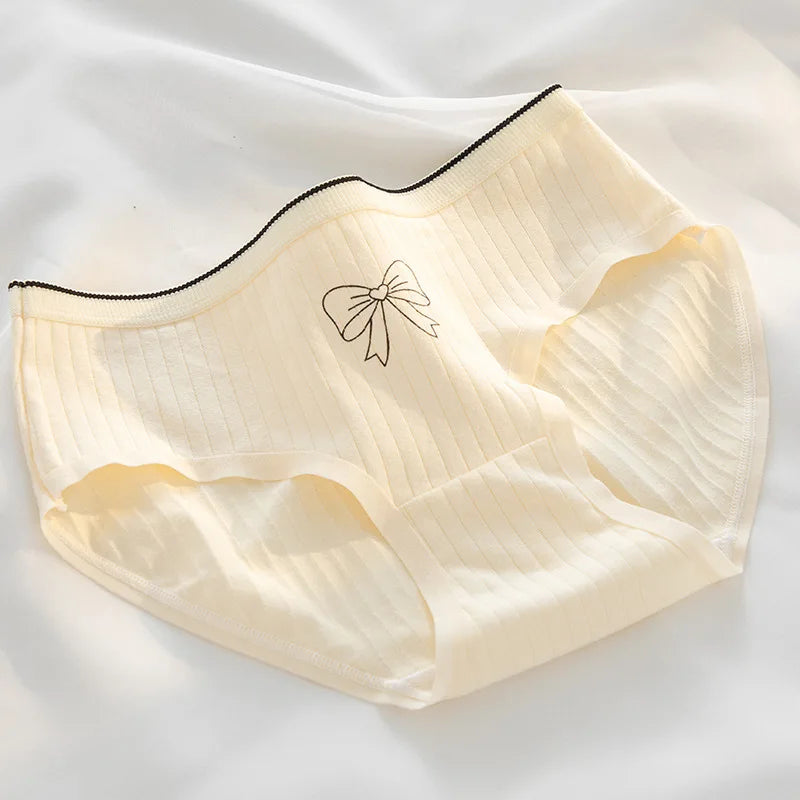 5Pcs/Lot Cotton Sexy Mid-Rise Lingerie