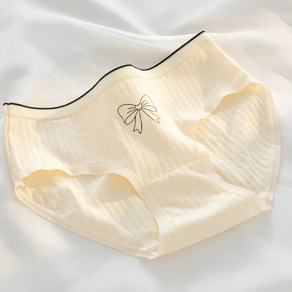 5Pcs/Lot Cotton Sexy Mid-Rise Lingerie