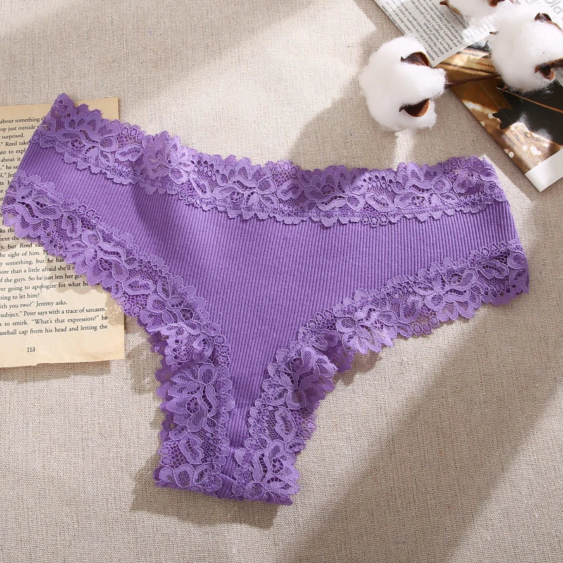 Perspective Lace Panties Sexy Low Rise Brazilian G-String Lingerie