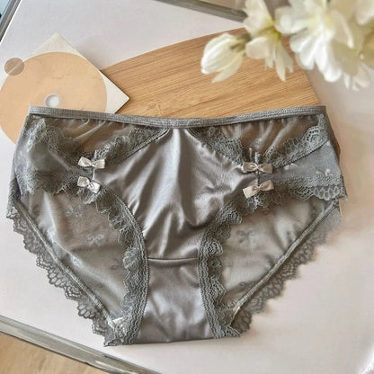 Cotton Crotch Lace Seamless Bow Franch Style Underwear
