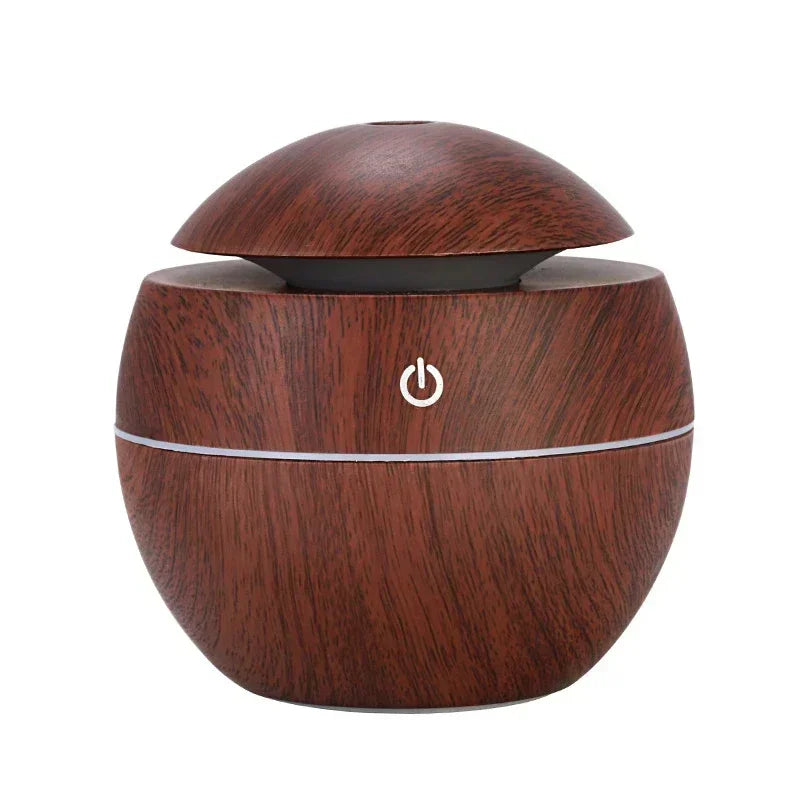 Mini Woodgrain Ultrasonic USB Humidifier and Essential Oil