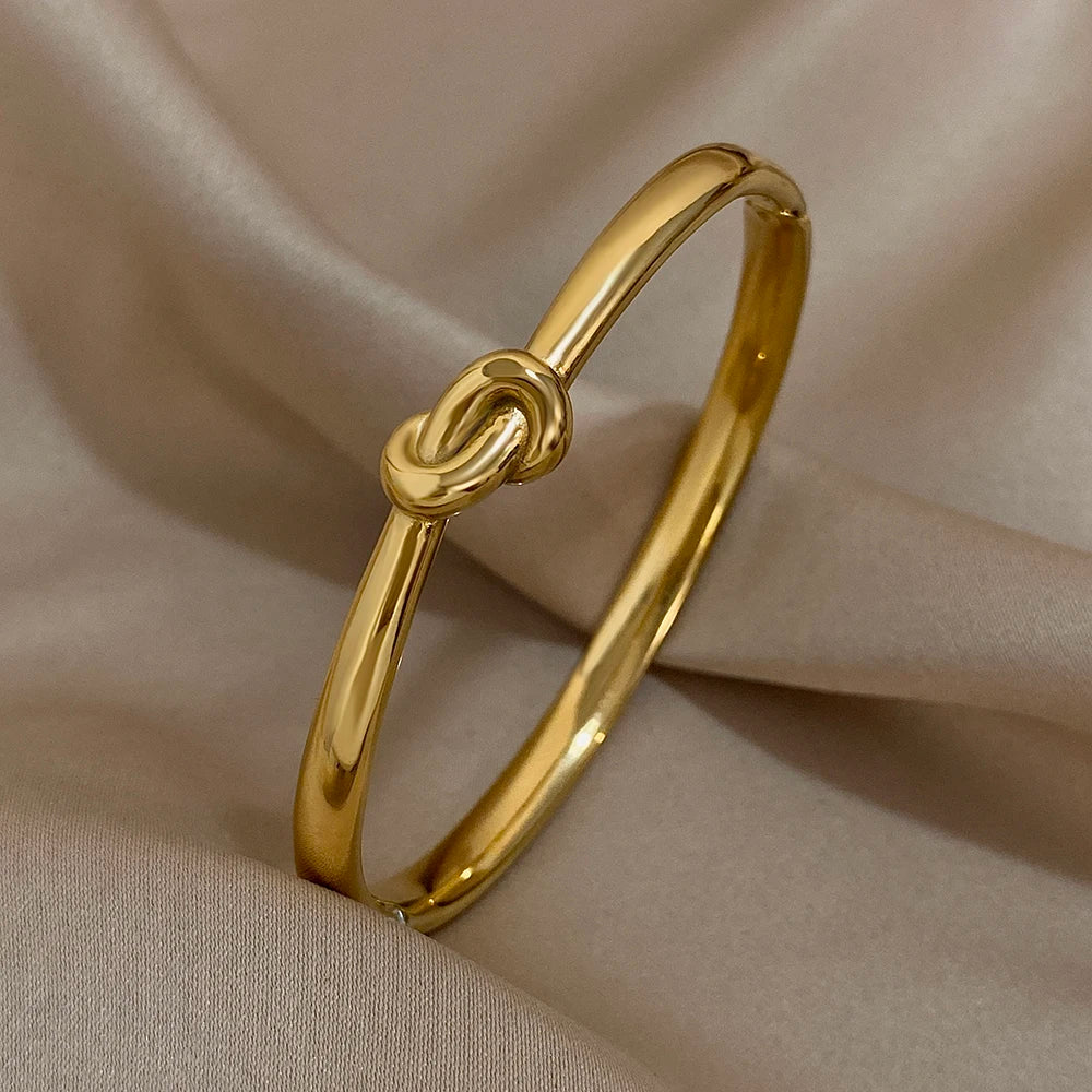 Unisex Gold Cuff Waterproof Bracelet