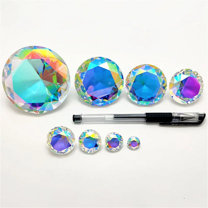 30-80mm AB Colorful K9 Crystal Diamond Rainbow Make