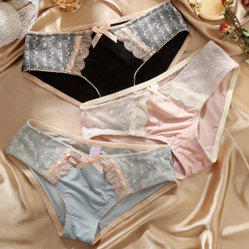 Milk Silk Low Waist Seamless Soft Panties Cute Lovely Sweety Princess Underwear