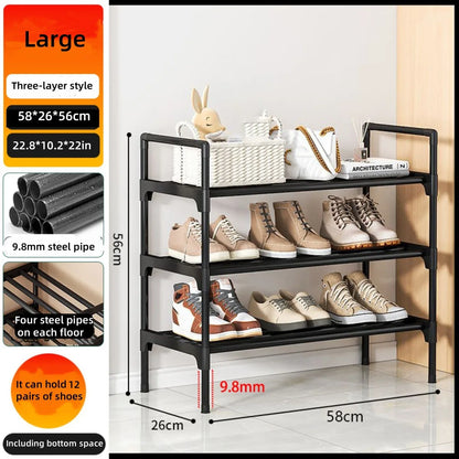 Shoe rack at the entrance of the house
