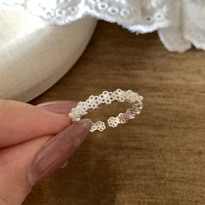 Sam Panda 925 Sterling Silver Simple Vintage Big Ball Ring