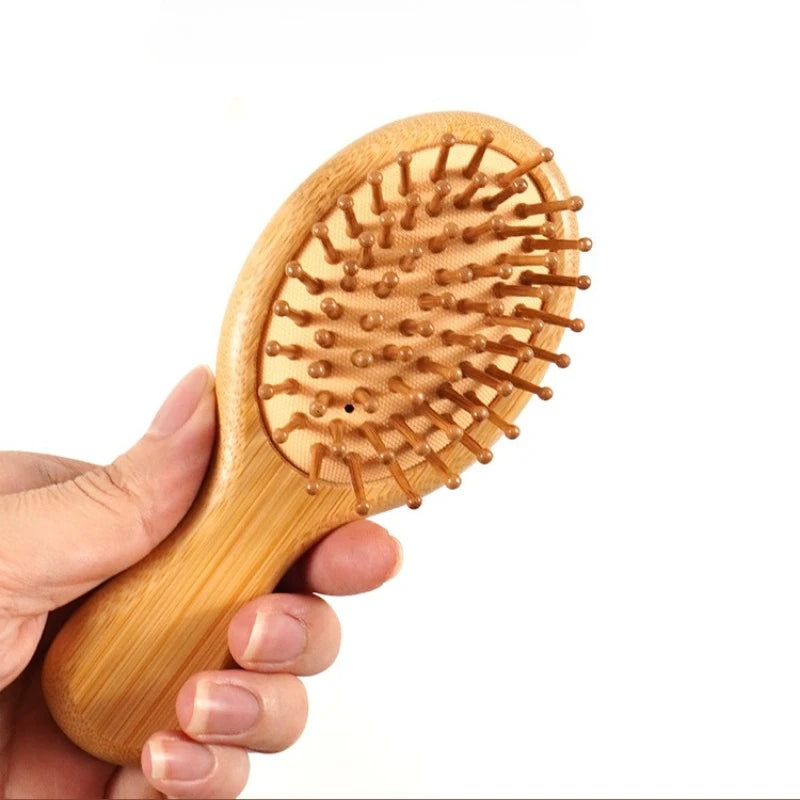 Bamboo Mini Airbag Comb Anti Static Air Cushion Hair Brush
