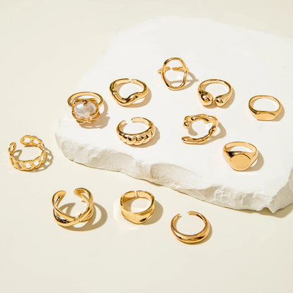 DANA Circle Geometry Opening Joint Rings Set