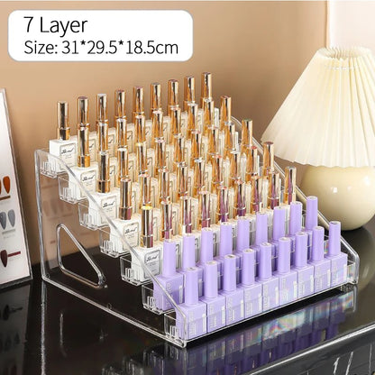 3/4/5/6/7 Layers Acrylic Nail Polish Display Organizer