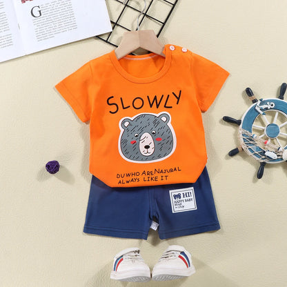 Children Boys Girl T-shirt Cotton Toddler Set