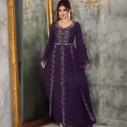 قفطان عباية مسلمة أفريقية فاخرة