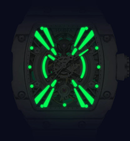 3D Skeleton mechanical Ark series luminous sport carbon fiber case Watch