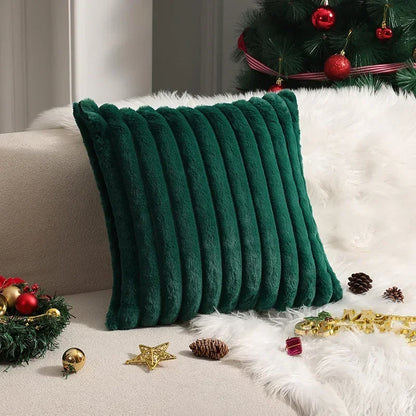Faux Rabbit Fur Cushion Cover Plush Pillow Cover