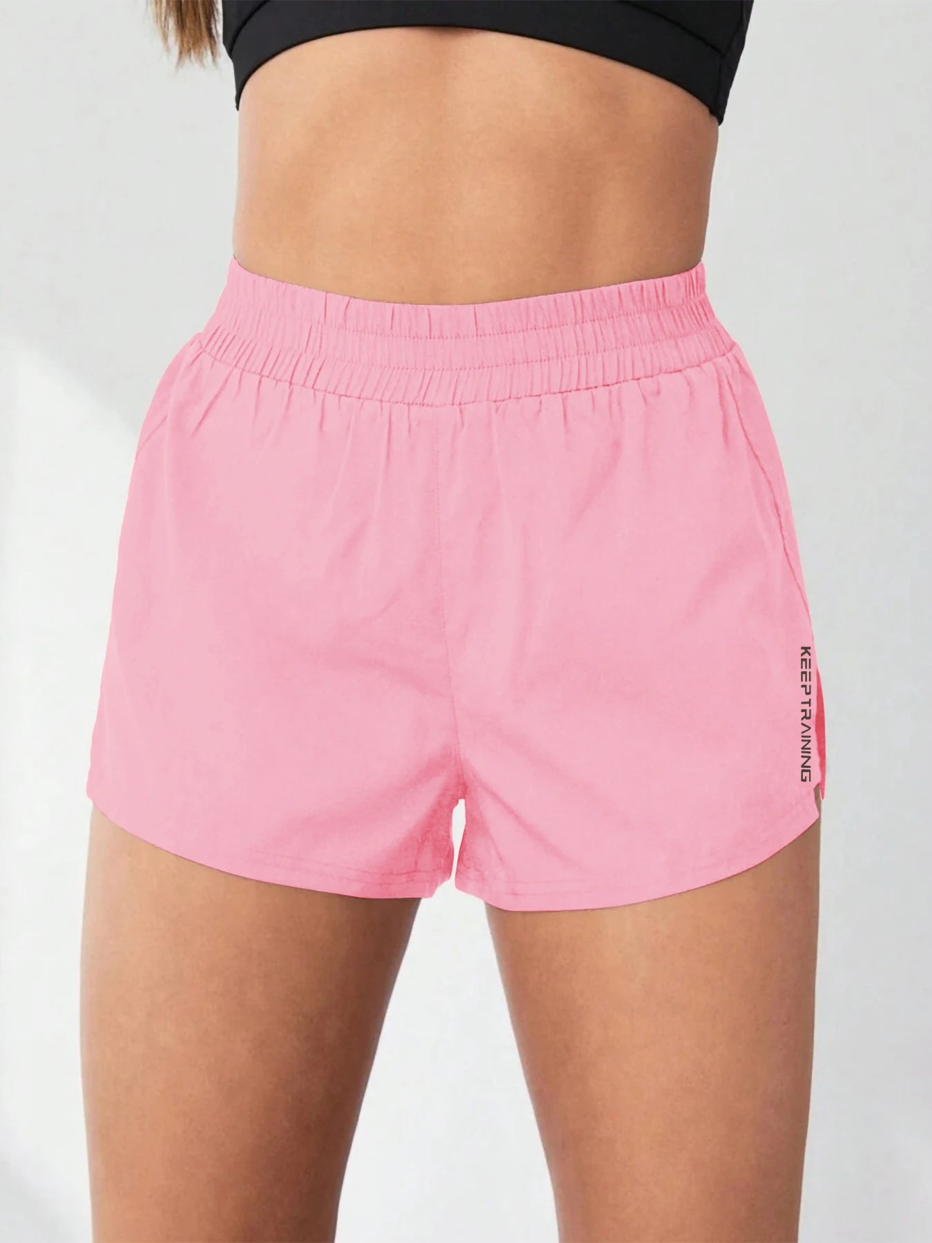 Faux Two-Piece Anti-Exposure Yoga Shorts