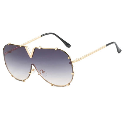 Metal Oversized Pilot Outdoor Windproof Sunglasses