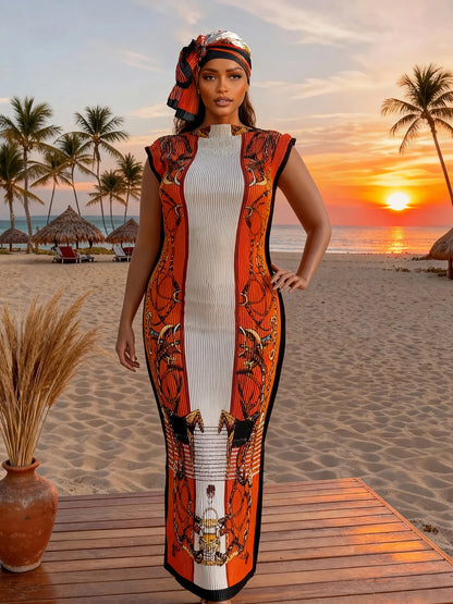 Summer African Dresses Silk Muslim Lady Long Hijab Kaftan Dress