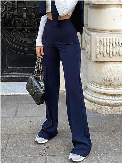 Long Drop Casual Slim Straight Bell Pants