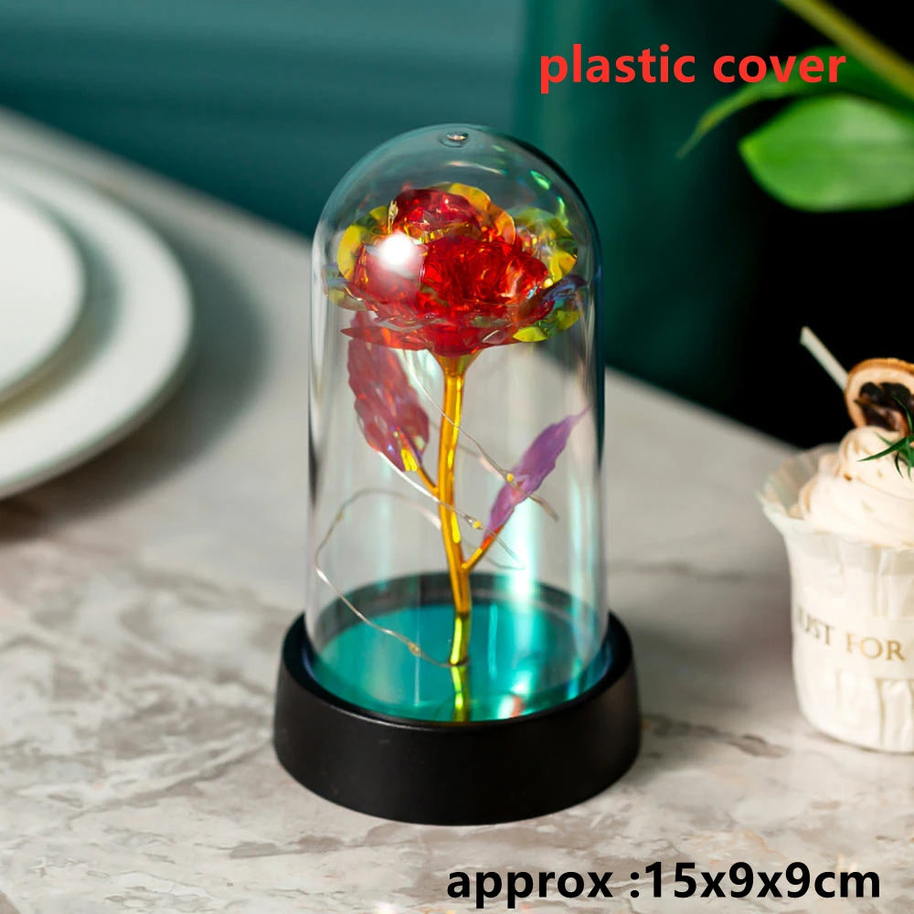 LED Galaxy Three Rose Artificial Flowers