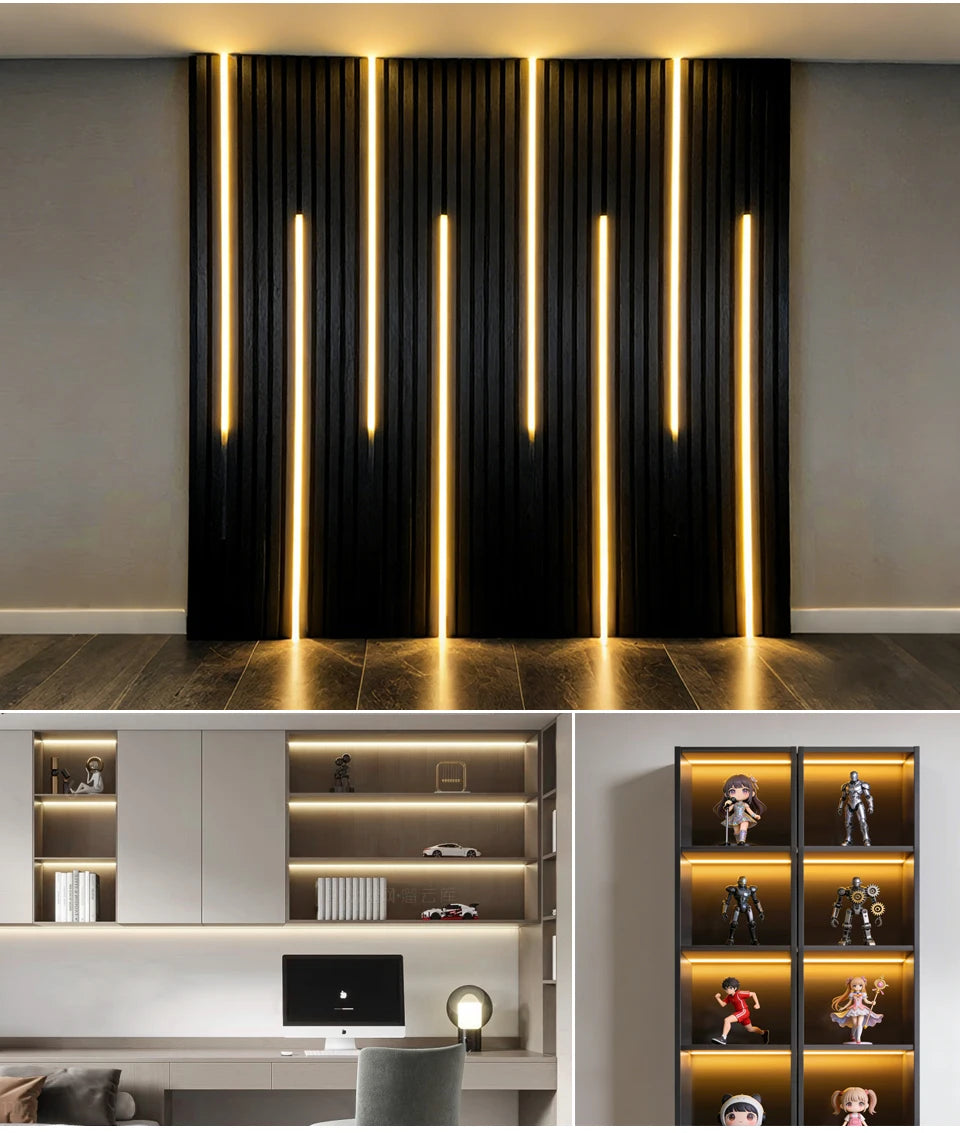 Black PCB FCOB Self-Adhesive COB LED Light Strip