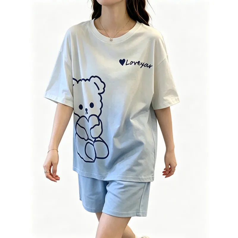 Short Summer Pajamas Sleep Lounge Pajamas Sets
