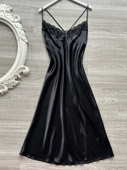 Sexy slit sexy lace patchwork Pyjama