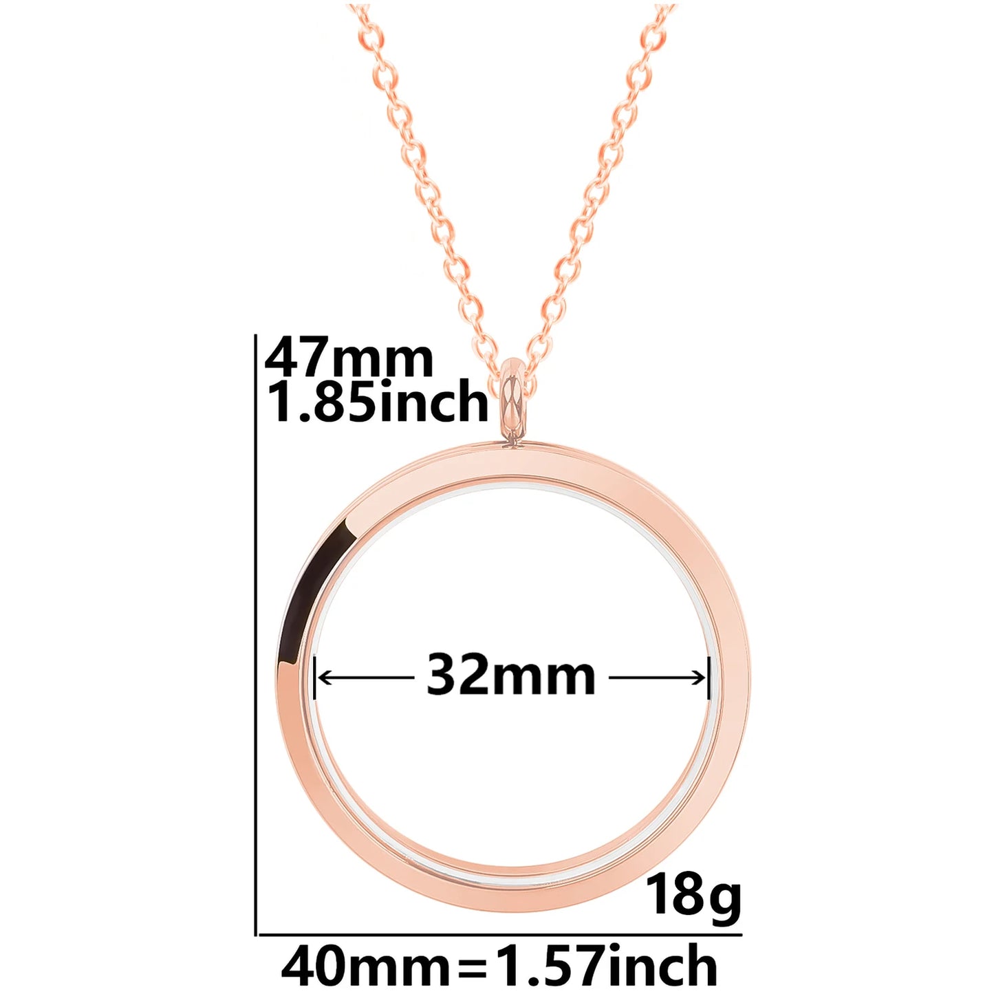 Twist Locket Pendant Photo Floating Charm Necklace