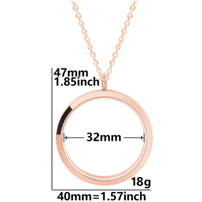 Twist Locket Pendant Photo Floating Charm Necklace