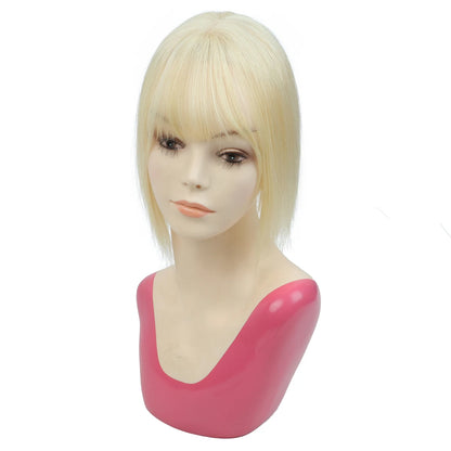 Real Human Hair Toppers Bangs 3D Hair Pieces with Thinning Hair Bangs
