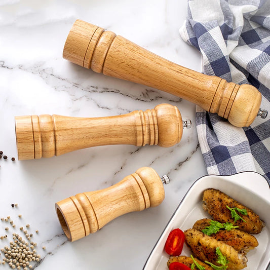 5/8/10 Inch Solid Wood Salt and Pepper Mills