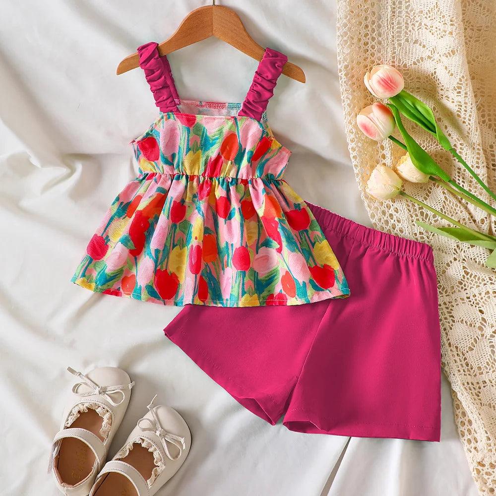 Off-Shoulder Top And Shorts 2 Pcs Set