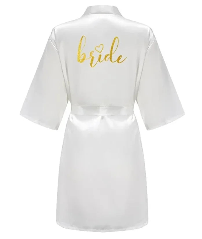 Bride Robe Kimono Satin Pajamas Bridesmaid Bathrobe