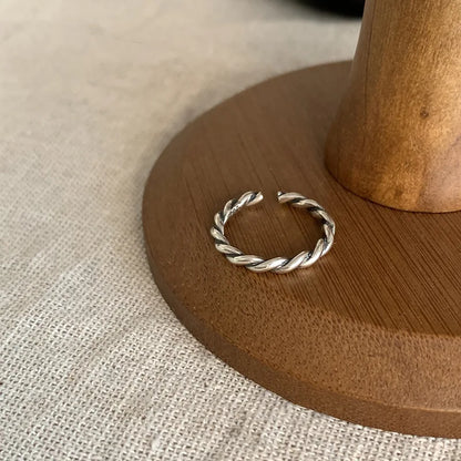 925 Sterling Silver Retro Geometric Asymmetric Rings