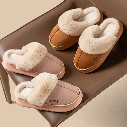 Fluffy Thick Sole Non Slip Faux Fur Slippers
