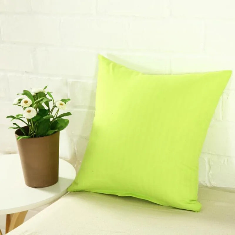 Candy Color Cushion Pillow Case Cover