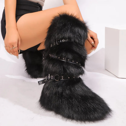 Faux Fur Snow Long Boots