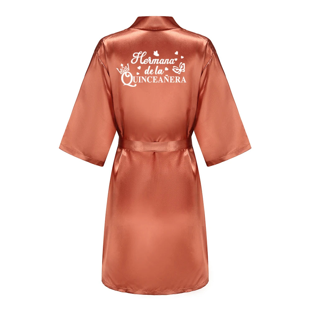 Quinceanera Robes Princess Sweet Girl Royal blue Bathrobe