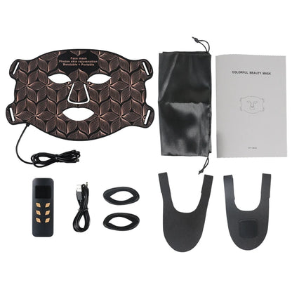 LED Facial Mask with Neck 8 color Near-infrared Red Facial and Neck Photon Oil Control Skin Firming Whitening and Anti Rednes