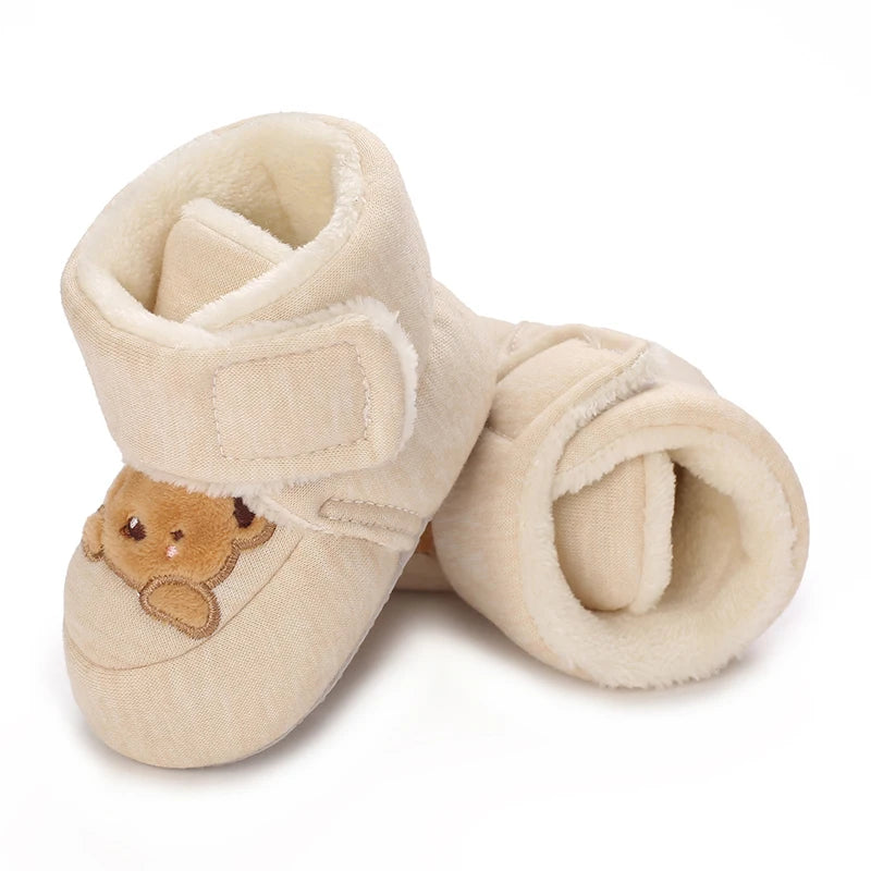Winter Newborn Boys and Girls Cute Cartoon Cotton with Soft Sole and Warm Boots