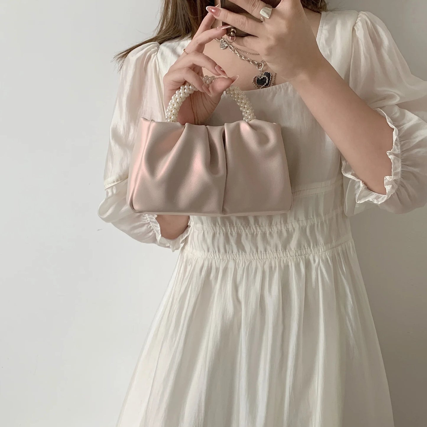 DANA Pearl Handle Clutch Bag