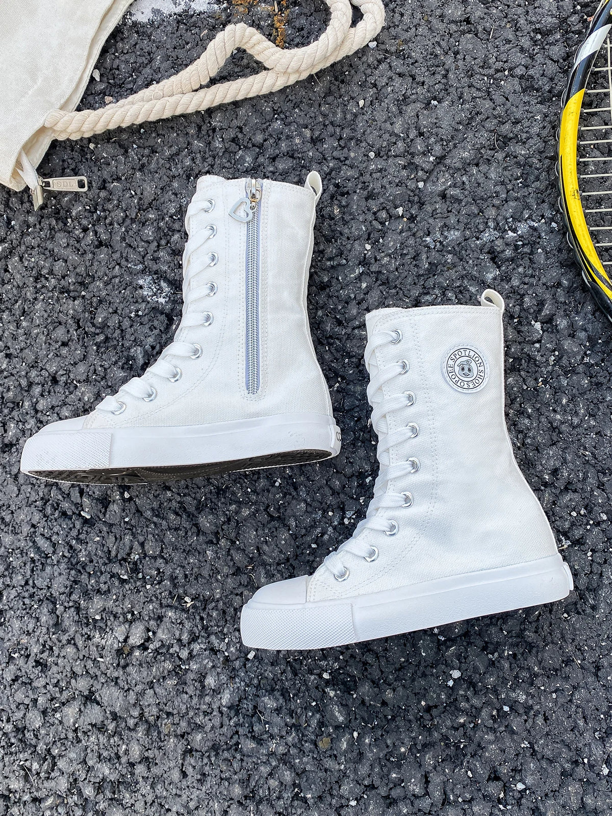 HighTop Canvas High Barrel Boots Shoes