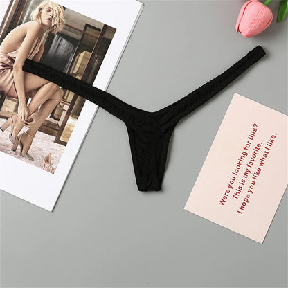 Deep V Shape Mini Thong Sexy Low Waist Micro Tangs Lingerie