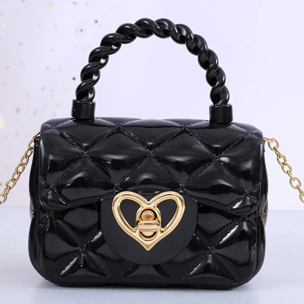 PU Mini Shoulder Bags Heart Coin Wallets Handbags