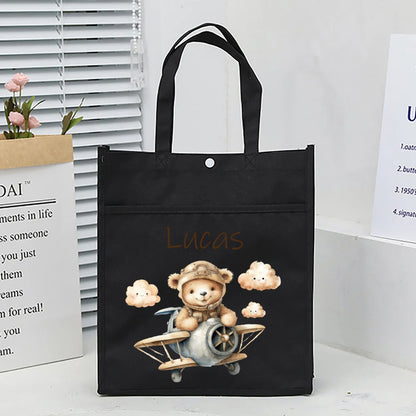 Kids Library Tote Bags Homeschool Cute Custom for Kids